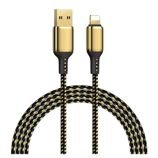 Wiwu gd-100 usb compatible lightning 18k 20w data cable 1.2m - gold