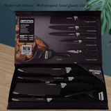 6 Pieces Professional Kitchen Knives Set With Giftbox | Diamond embossed