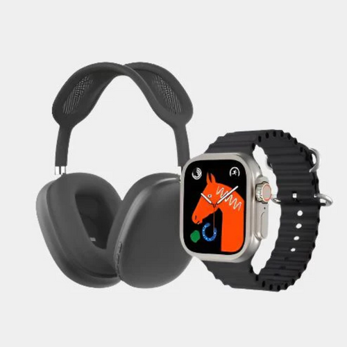 P9 Ultra 2 Smart Watch Combo with Headphones