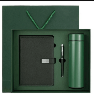 Luxury Corporate Gift Set: Executive Vacuum Bottle, Pen & Notebook Kit